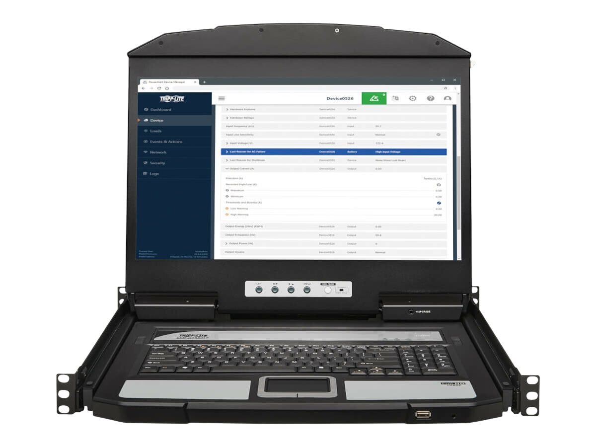 Eaton Tripp Lite Series KVM Console KVM Switch Short-Depth Rackmount w 18.5
