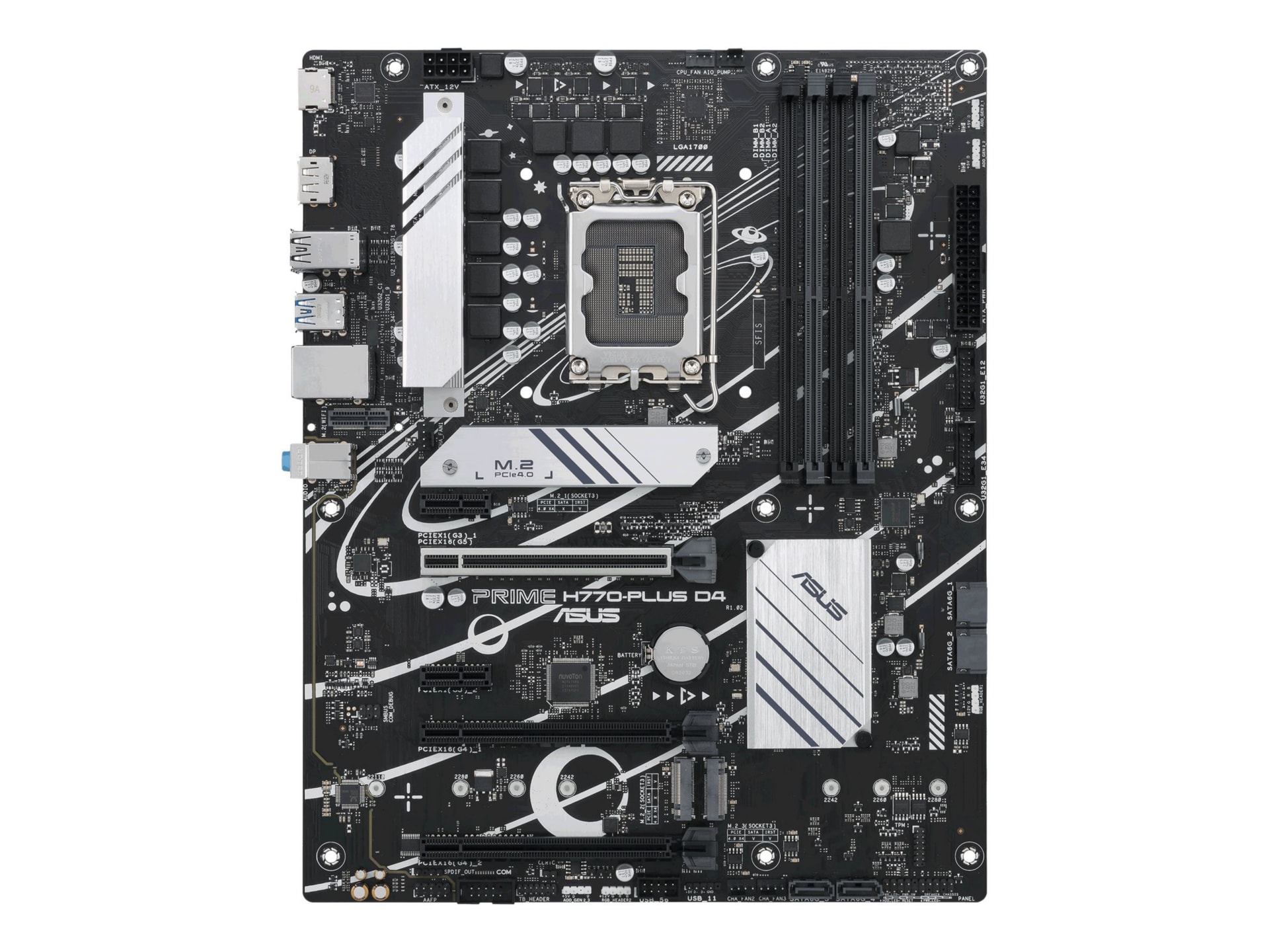 ASUS PRIME H770-PLUS D4 - motherboard - ATX - LGA1700 Socket - H770