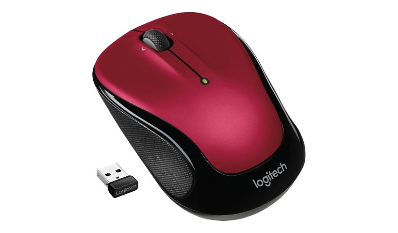 Logitech M325s Wireless Mouse, 2.4 GHz with USB Receiver, Red - mouse - 2.4 GHz - red