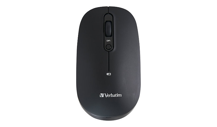 Verbatim - mouse - multi-device, rechargeable - 2.4 GHz, Bluetooth 5.0 - black