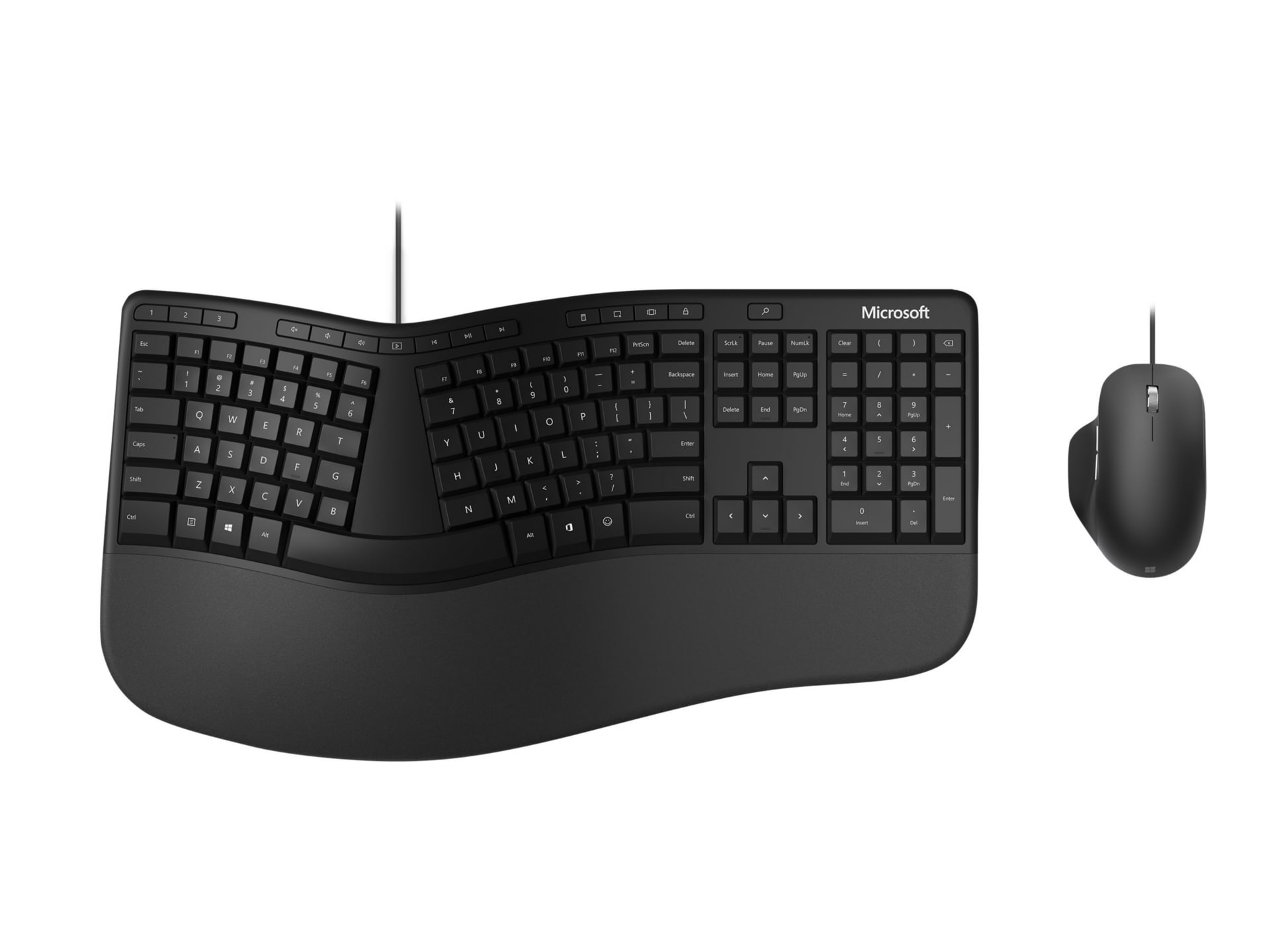 Microsoft Ergonomic Desktop for Business - keyboard and mouse set - AZERTY - French - black Input Device