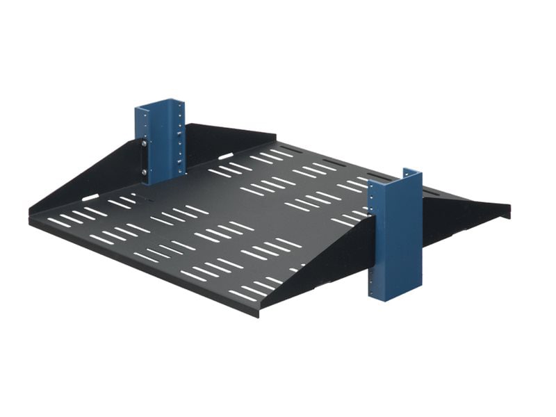 Rack Solutions 2U 2Post Center Mount Shelf 20in Depth (Flanged Down, Vented