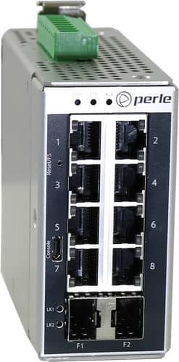 Perle 8x 10/100/1000Base-T RJ-45 Ports and 2x SFP Slots Managed Ethernet Sw