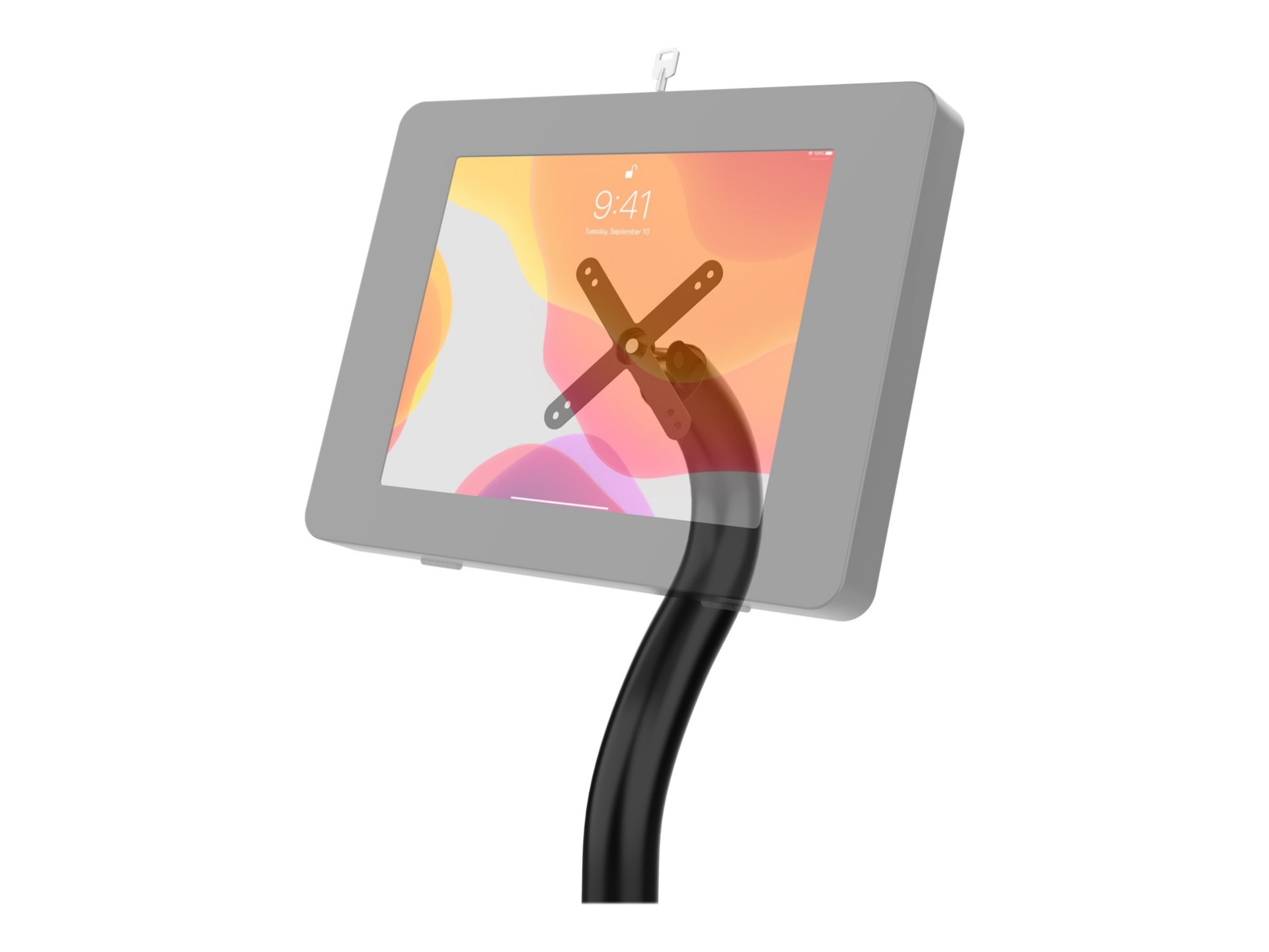 CTA Digital Premium Security Swan Neck Floor Stand with VESA Plate - stand - for tablet