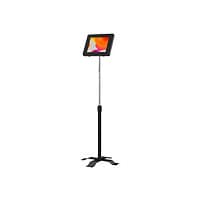 CTA Compact Floor Stand with Universal Security Enclosure - mounting kit - heavy-duty - for tablet - black