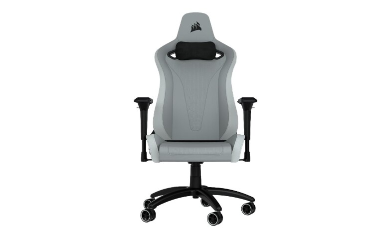 CORSAIR TC200 - gaming chair - forged steel, steel frame, plush leatherette  - white, light gray - CF-9010045-WW - Office Furniture | Stühle