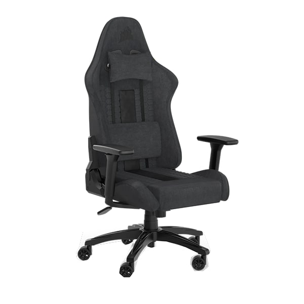 CORSAIR TC100 RELAXED - gaming chair - nylon, steel frame, soft fabric - black/gray