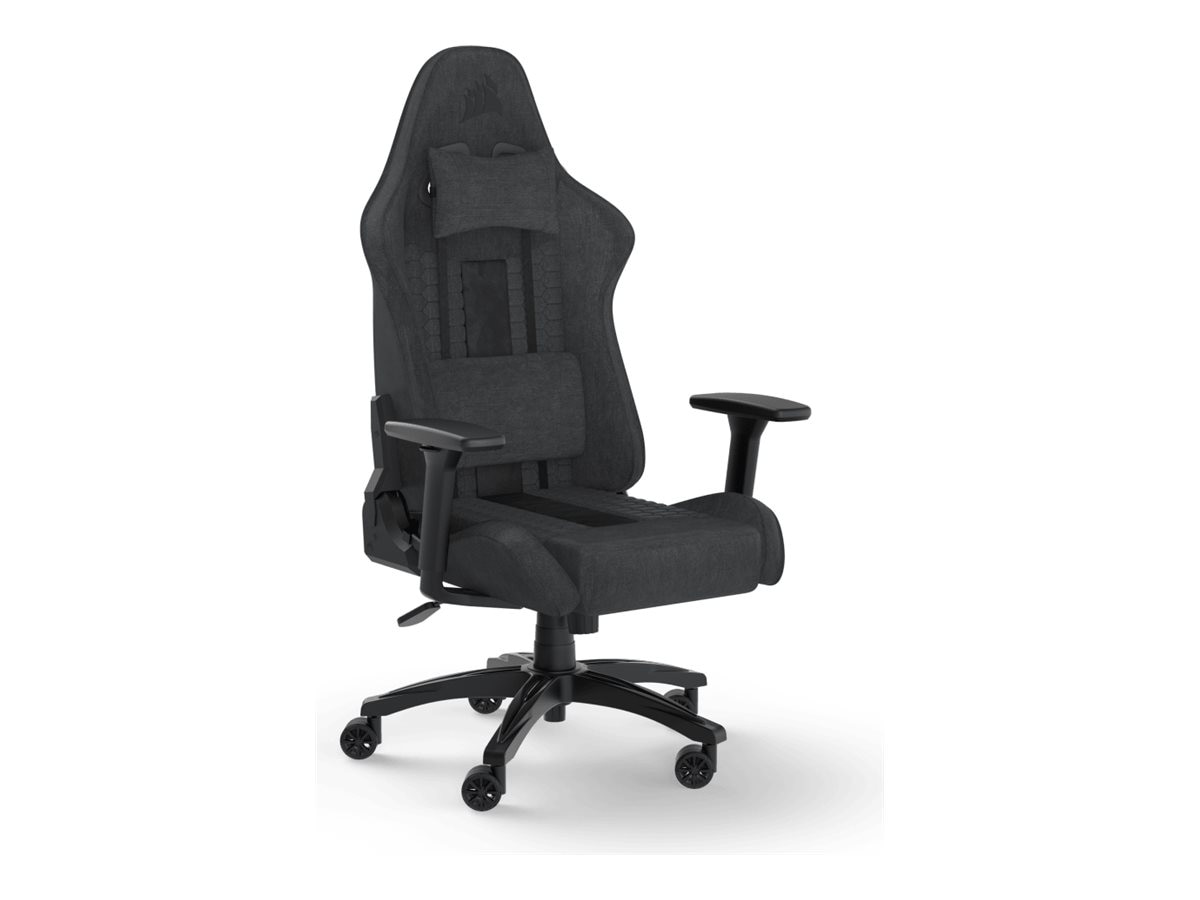 Thumbnail 4 of 9 for CORSAIR TC100 RELAXED - gaming chair - nylon, steel frame, soft fabric - black/gray