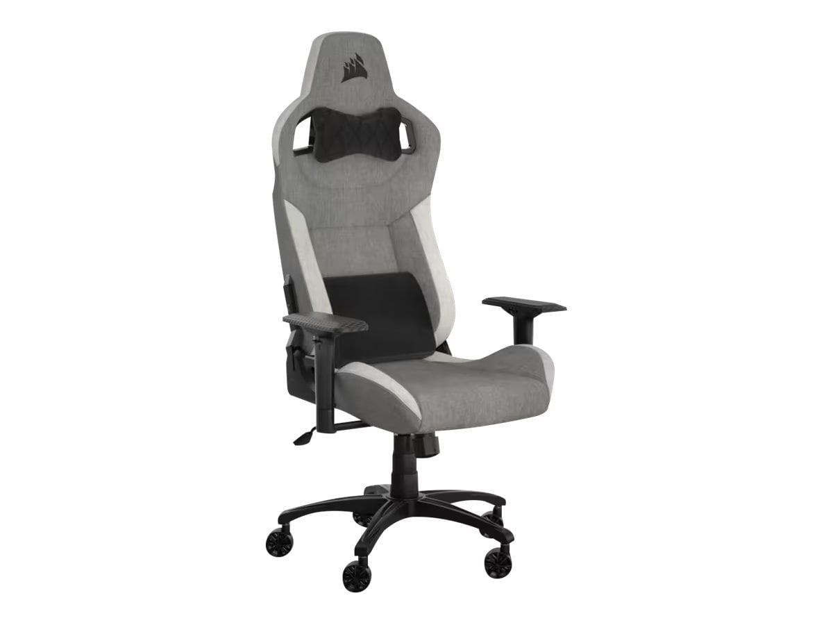 CORSAIR T3 RUSH - gaming chair - fabric - gray white