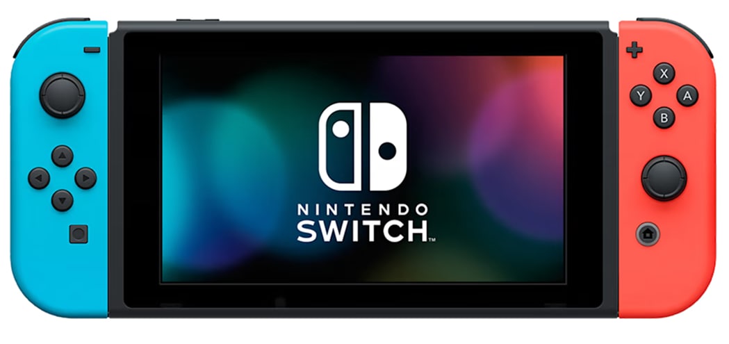 Nintendo Switch Console with Neon Blue and Neon Red JoyCon 