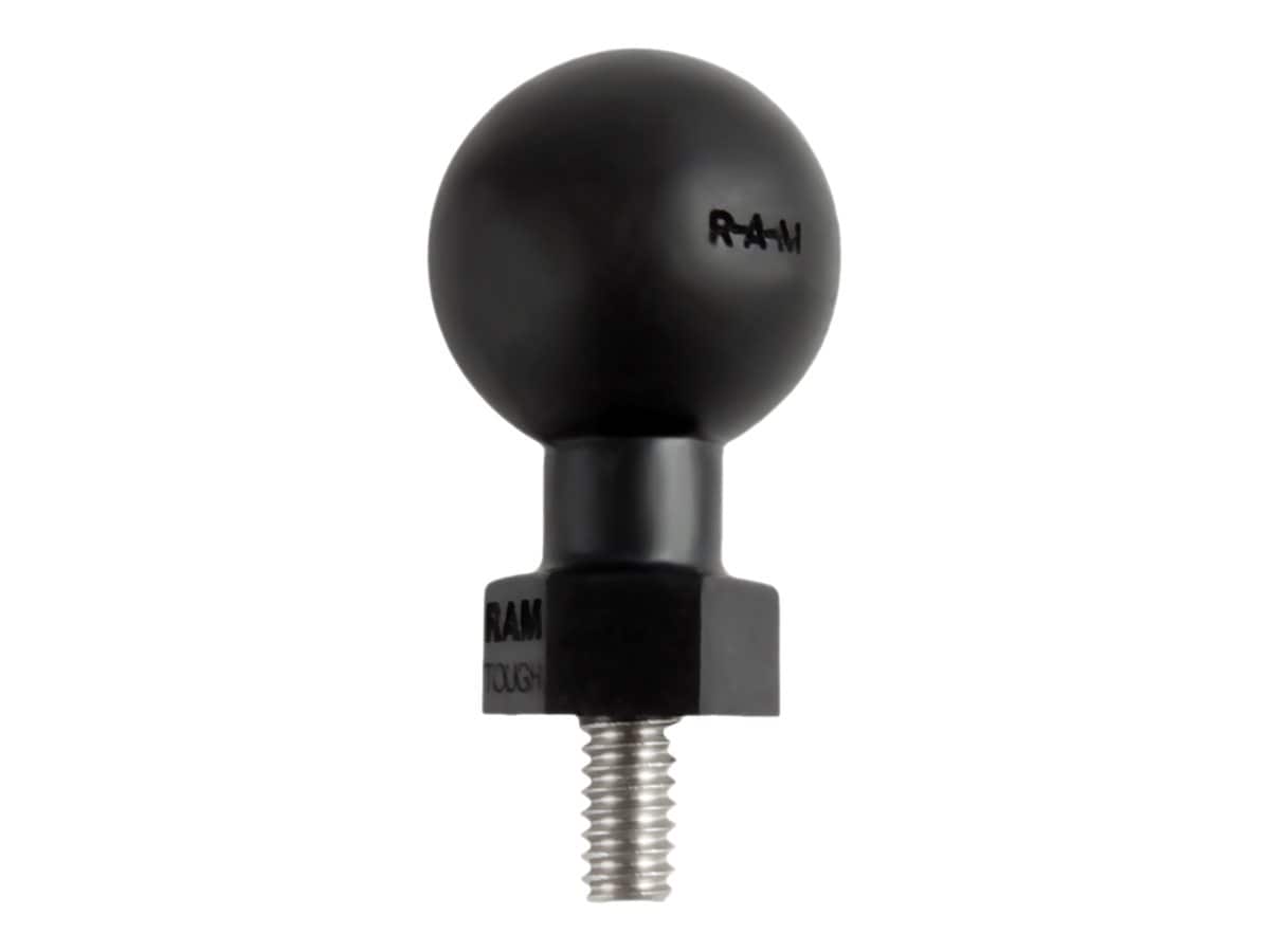 RAM Tough-Ball with 1/4"-20 x .50" Threaded Stud - Size 1" Rubber Ball - ba
