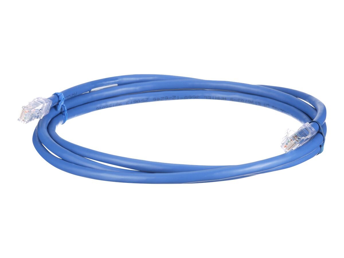 PanNet Cat 6A 24 AWG UTP Copper Patch Cord, 20 ft, Blue