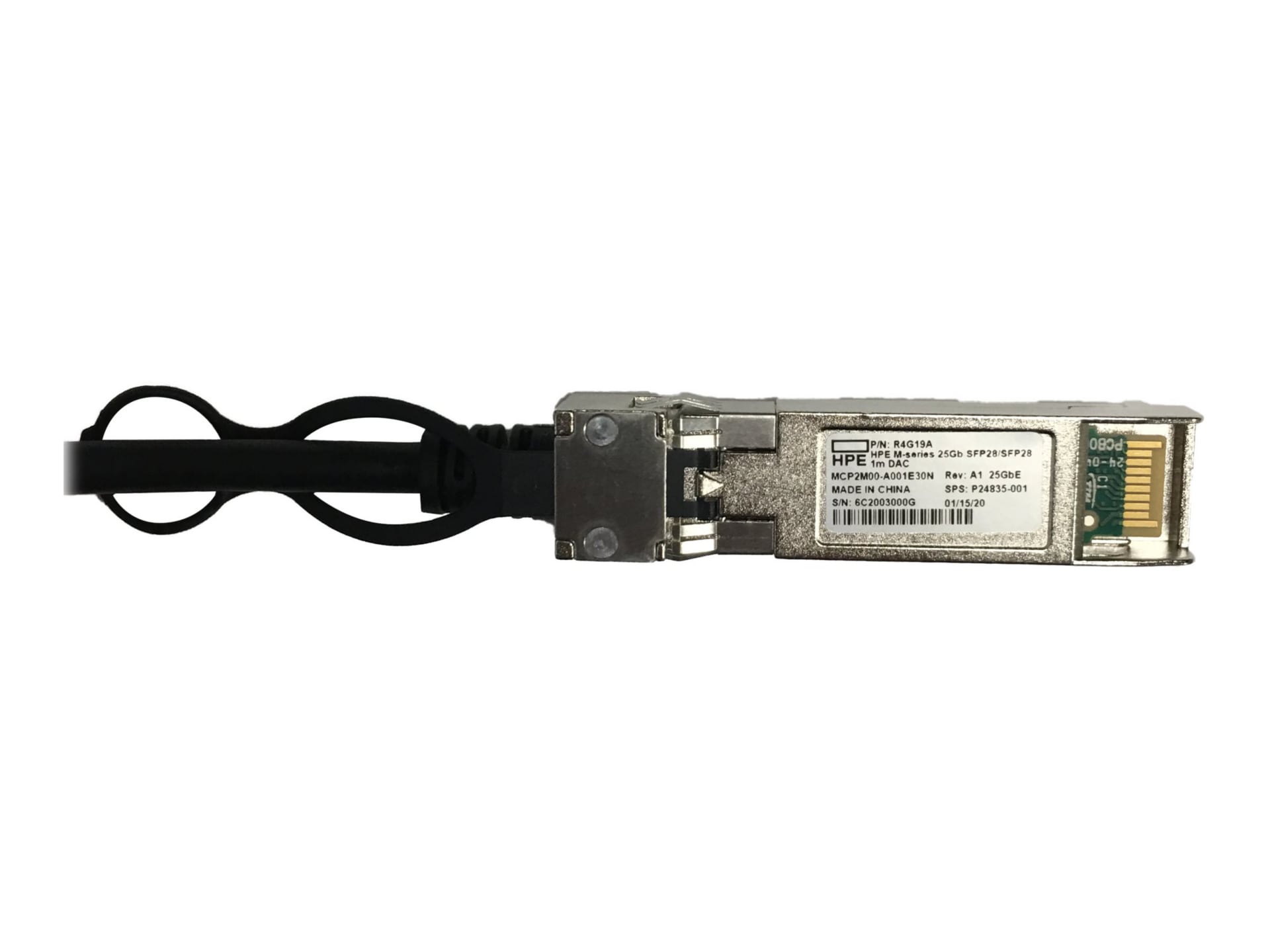 HPE StoreFabric M-Series 25GBase direct attach cable - 1.6 ft
