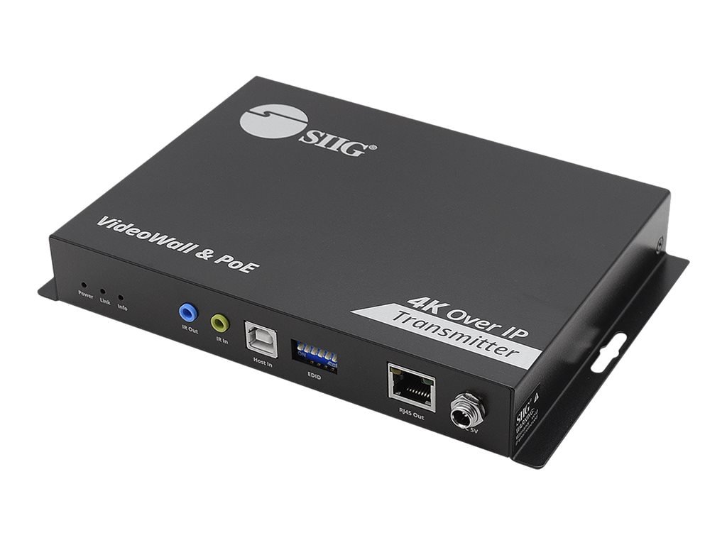 SIIG 4K 60Hz HDMI over IP Matrix Transmitter - video/audio/infrared/serial extender - RS-232, HDMI, infrared - TAA