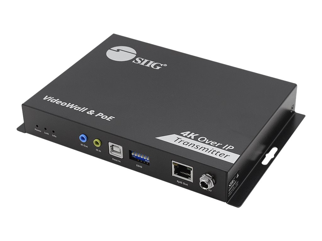 Main image 1 for SIIG 4K 60Hz HDMI over IP Matrix Transmitter - video/audio/infrared/serial extender - RS-232, HDMI, infrared - TAA