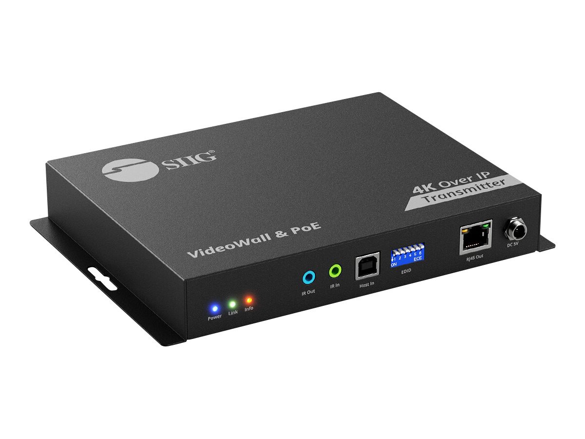 Thumbnail 2 of 5 for SIIG 4K 60Hz HDMI over IP Matrix Transmitter - video/audio/infrared/serial extender - RS-232, HDMI, infrared - TAA