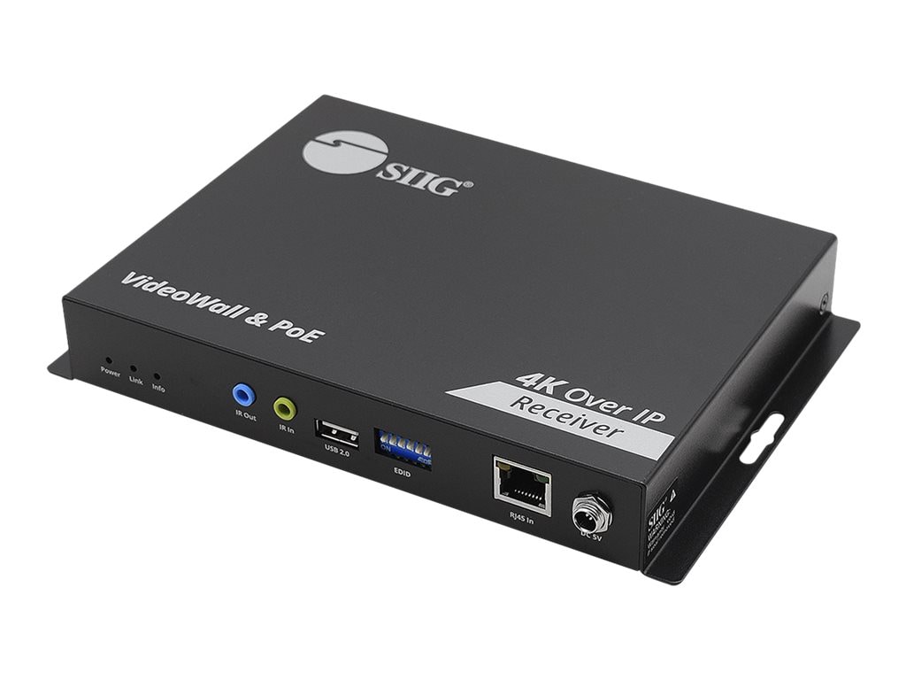 SIIG 4K 60Hz HDMI over IP Matrix Receiver - video/audio/infrared/serial extender - TAA Compliant