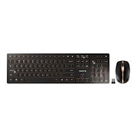 CHERRY DW 9100 SLIM - keyboard and mouse set - US - black/bronze