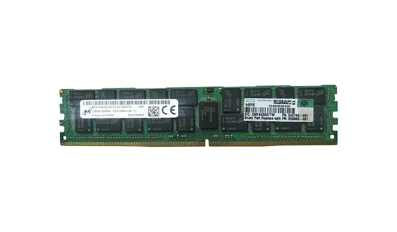 HPE - DDR4 - module - 128 GB - LRDIMM 288-pin - 2666 MHz / PC4-21300 - 3DS Load-Reduced