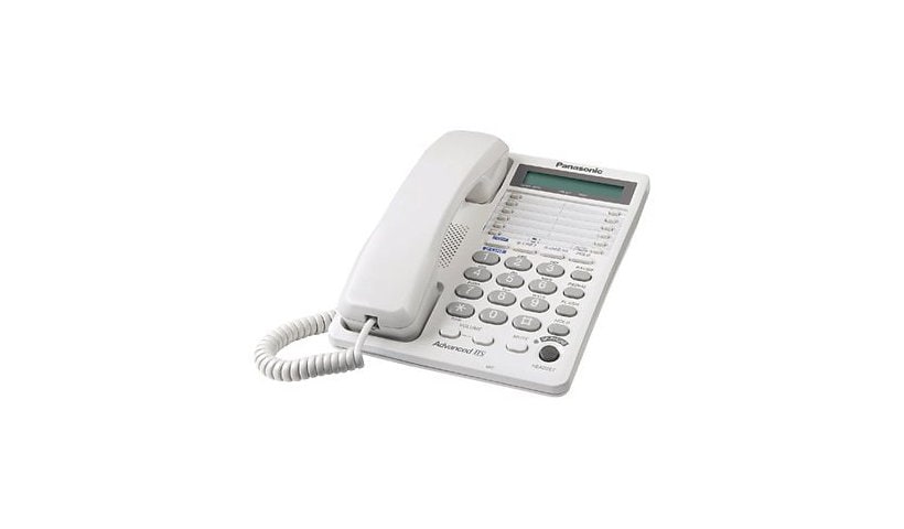 Panasonic KX-TS208W - téléphone filaire - (conférence) à trois capacité d'appel