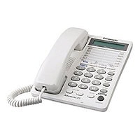 Panasonic KX-TS208W - corded phone - 3-way call capability