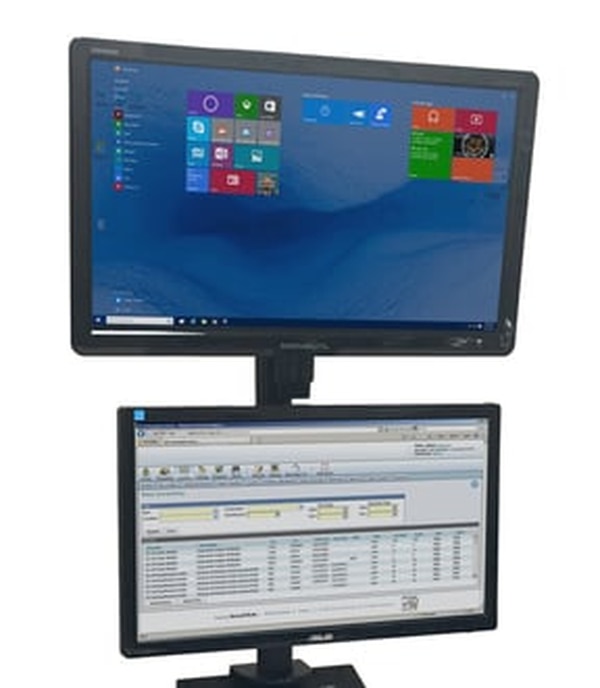 Newcastle Systems mounting component - for 2 LCD displays