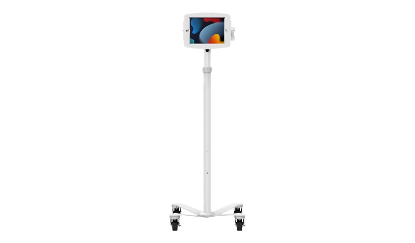Compulocks iPad 10.2" Space Enclosure Medical Rolling Cart Extended cart - for tablet - white