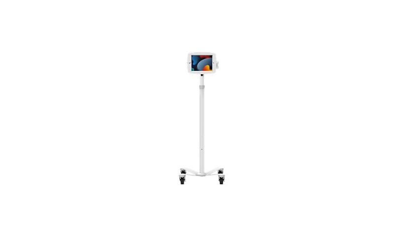 Compulocks iPad Pro 12.9" (3 - 6th Gen) Space Enclosure Medical Rolling Cart Extended cart - for tablet - white