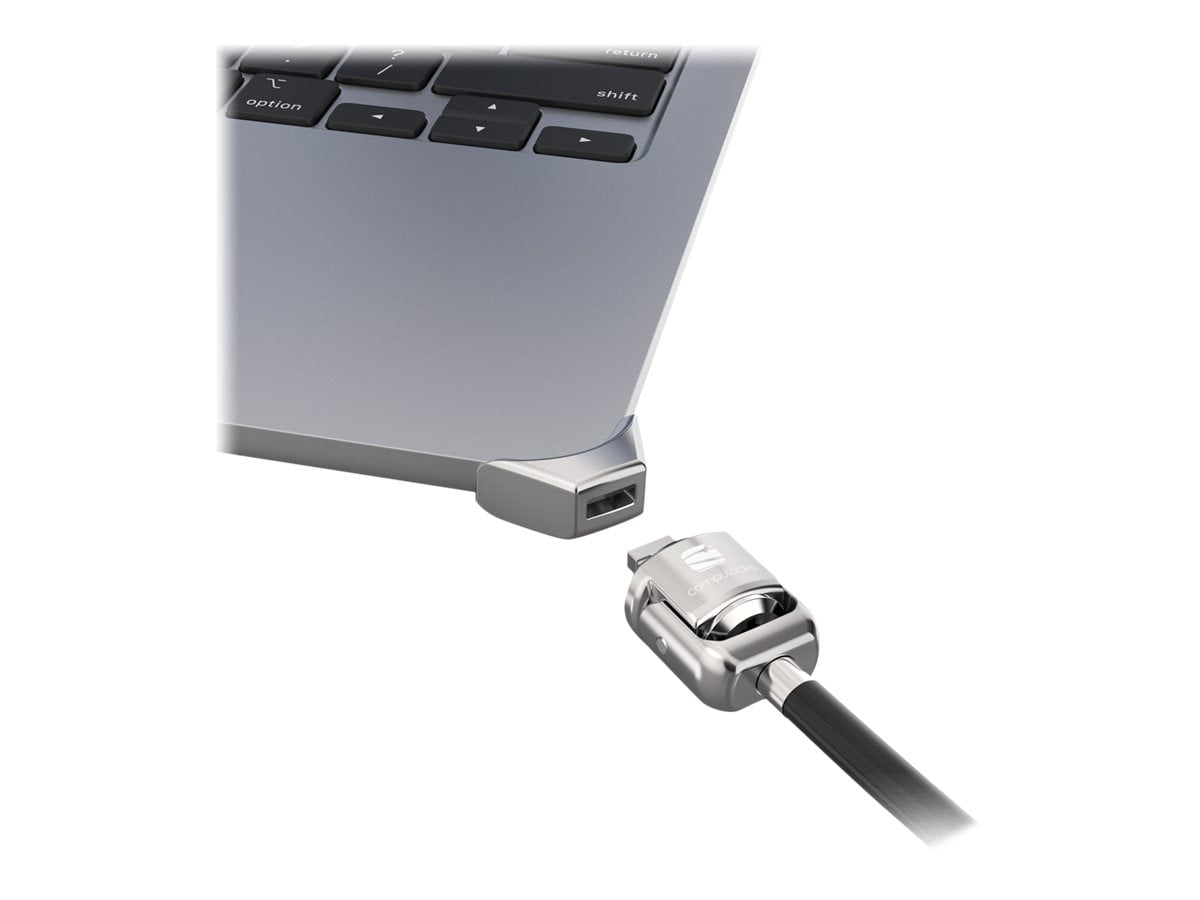 Compulocks Ledge Lock Adapter for MacBook Air 13" M2-M4 with Keyed Lock Sil