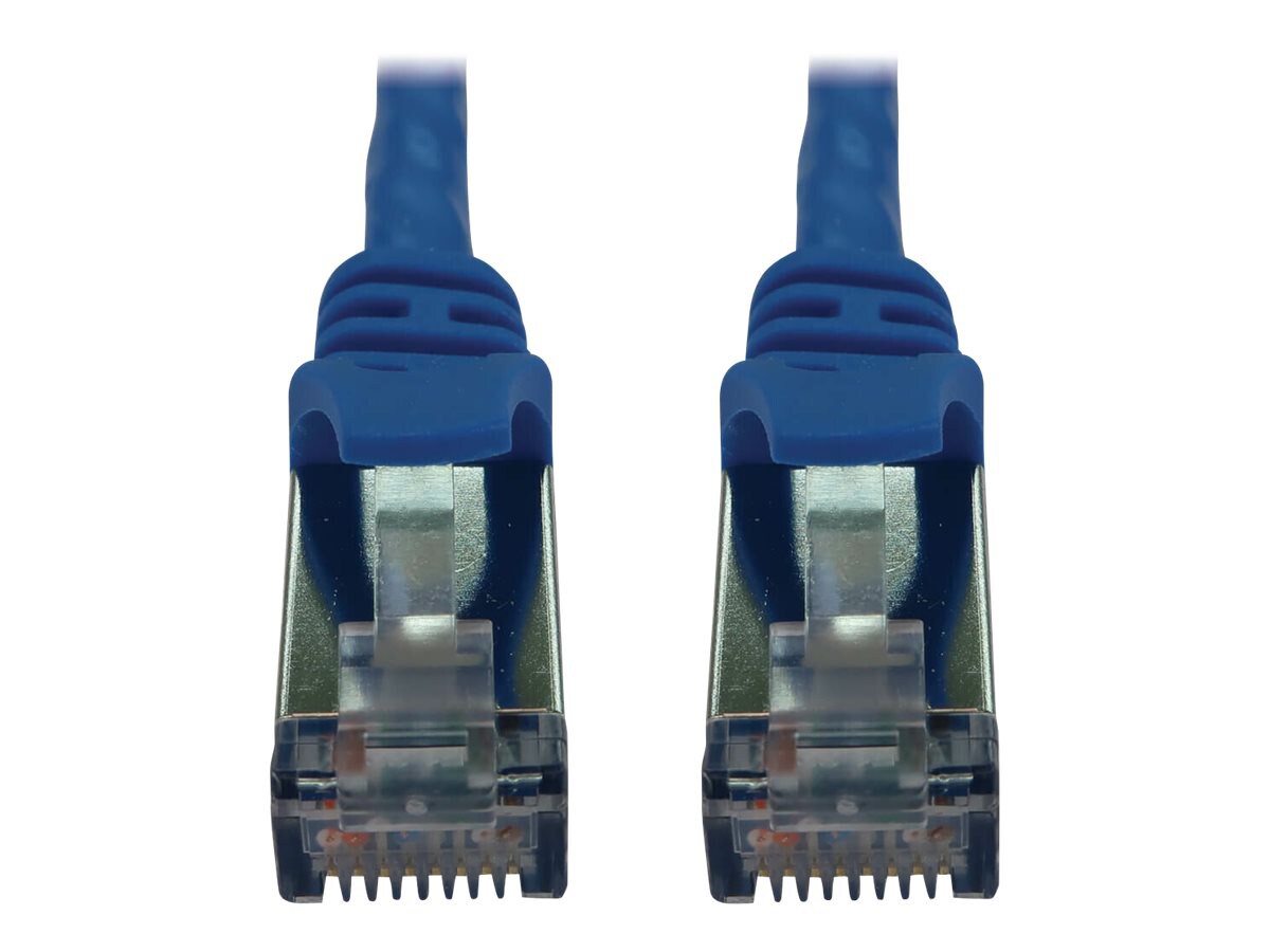 Eaton Tripp Lite Series Cat6a 10G Snagless Shielded Slim STP Ethernet Cable (RJ45 M/M), PoE, Blue, 3 ft. (0.9 m) -