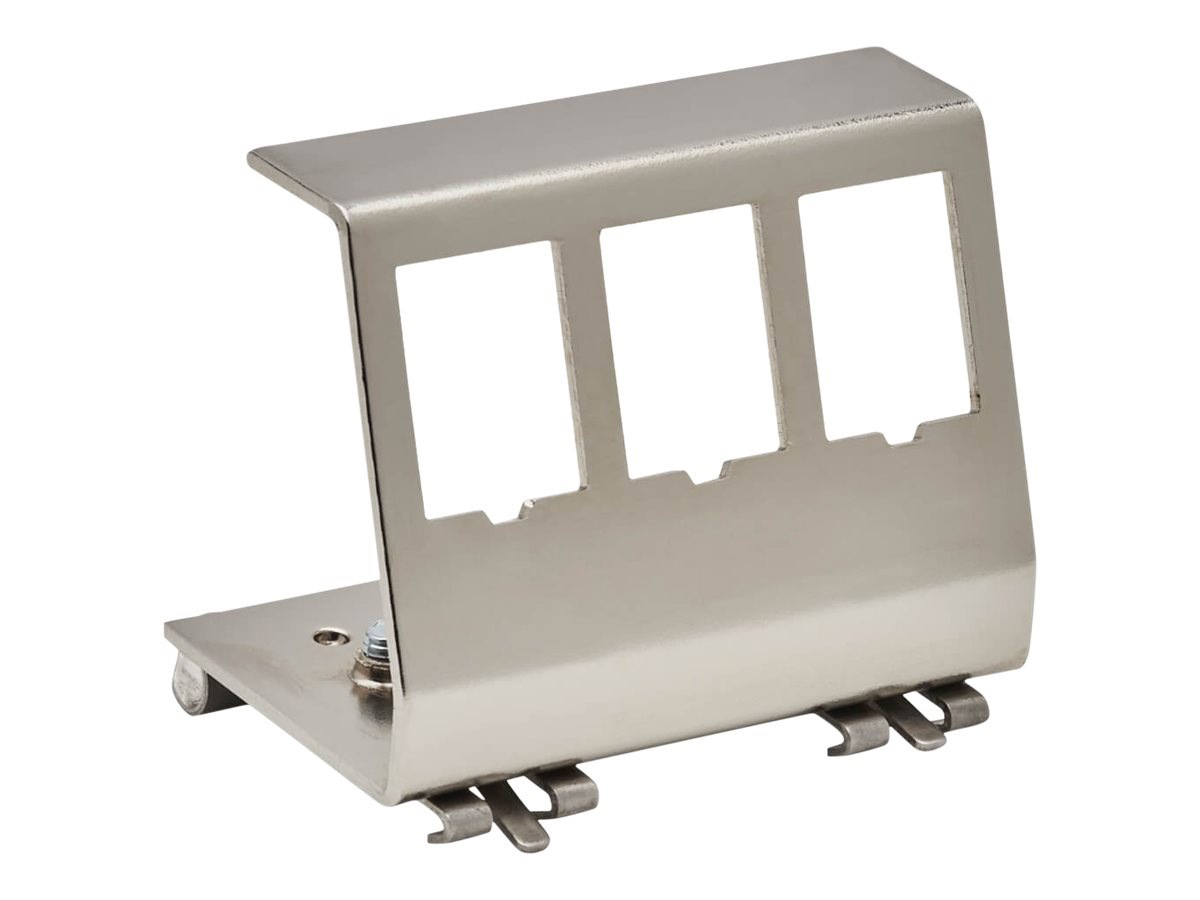 Eaton Tripp Lite Series 3-Port Metal DIN-Rail Mounting Module for Snap-In Keystone Jacks and Couplers, Silver, TAA -