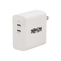 Tripp Lite Dual-Port Compact USB-C Wall Charger - GaN Technology, 70W PD Ch