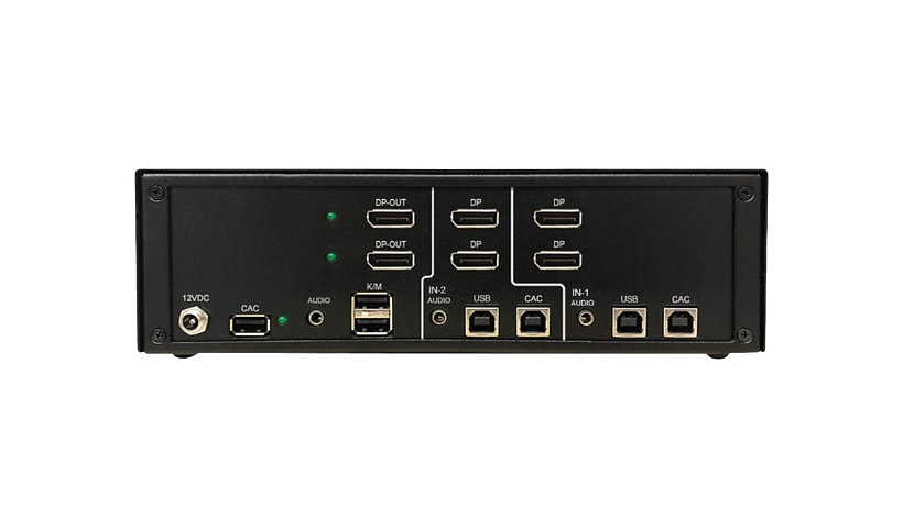 Tripp Lite Secure KVM Switch, 2-Port, Dual Head, DisplayPort to DisplayPort, 4K, NIAP PP4.0, Audio, CAC, TAA - KVM /