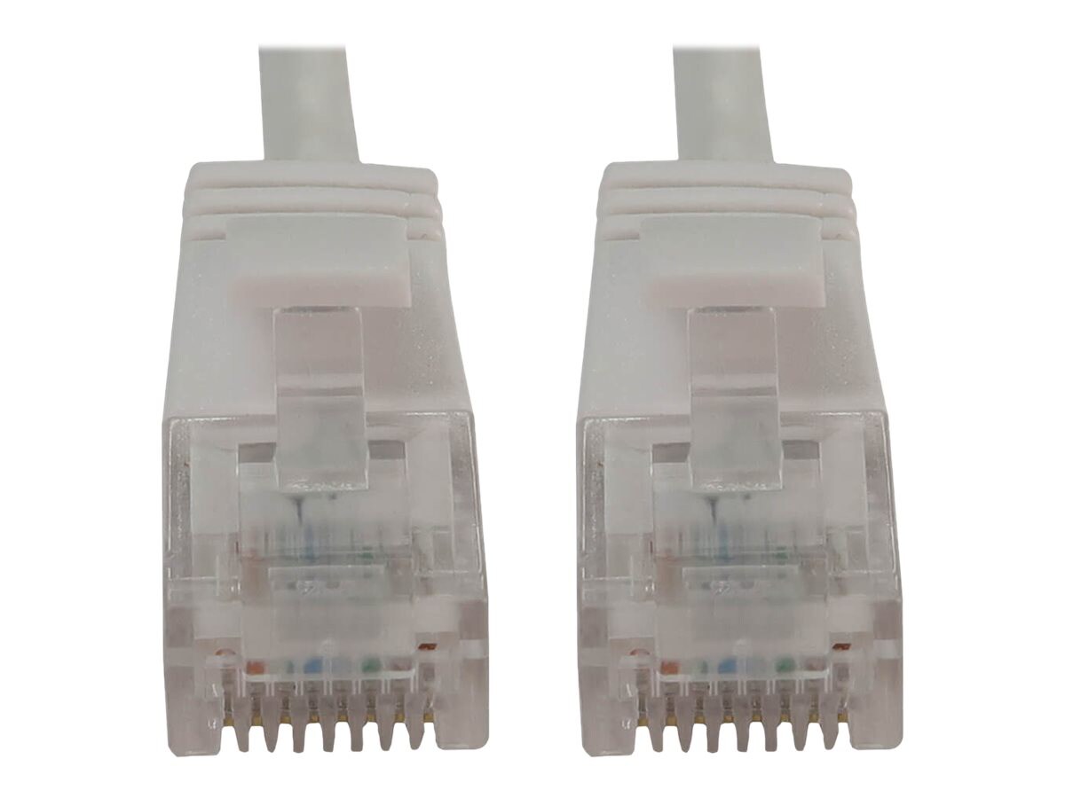 Eaton Tripp Lite Series Cat6a 10G Snagless Molded Slim UTP Ethernet Cable (RJ45 M/M), PoE, White, 5 ft. (1.5 m) -