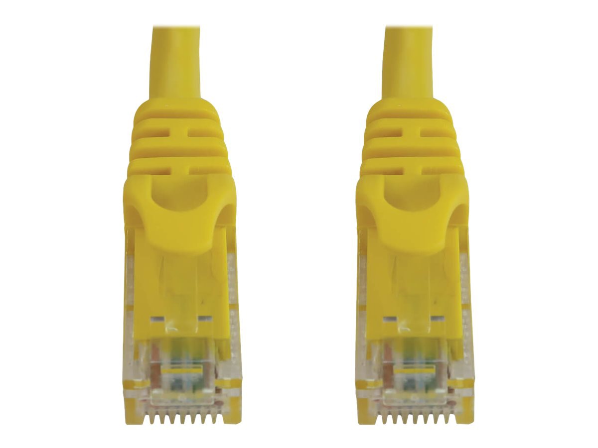 Eaton Tripp Lite Series Cat6a 10G Snagless Molded UTP Ethernet Cable (RJ45 M/M), PoE, Yellow, 100 ft. (30.5 m) - network