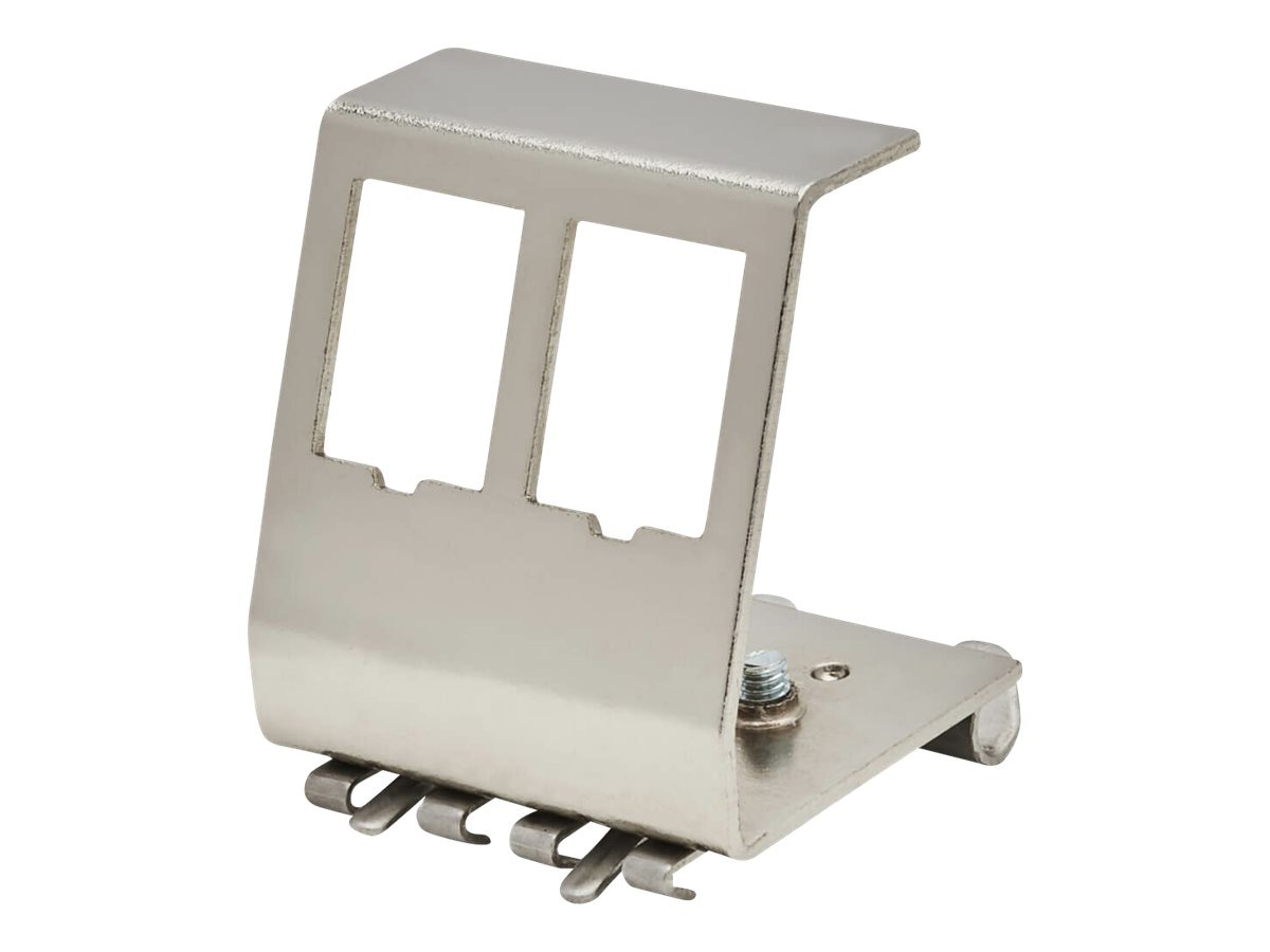 Eaton Tripp Lite Series 2-Port Metal DIN-Rail Mounting Module for Snap-In Keystone Jacks and Couplers, Silver, TAA -