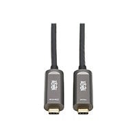 Tripp Lite USB-C AOC Cable (M/M) - USB 3,2 Gen 2 (10 Gbps) Plenum-Rated Fiber Active Optical Cable - Data Only, Backward