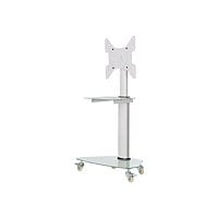 Tripp Lite Premier Rolling TV Cart for 32" to 55" Displays, Frosted Glass B