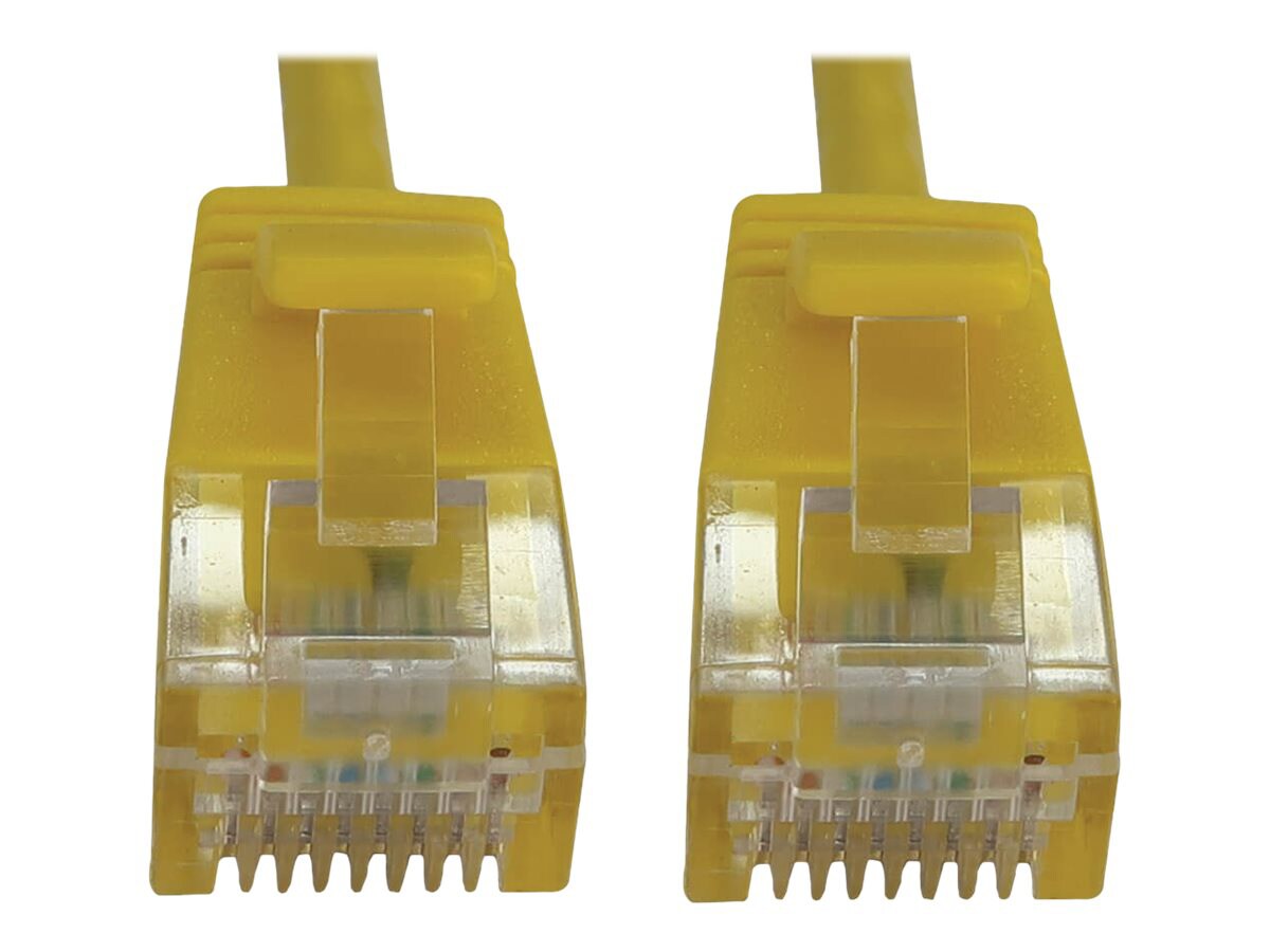 Eaton Tripp Lite Series Cat6a 10G Snagless Molded Slim UTP Ethernet Cable (RJ45 M/M), PoE, Yellow, 20 ft. (6,1 m) -