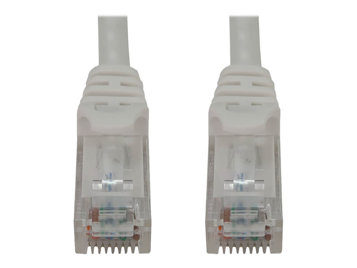 Eaton Tripp Lite Series Cat6a 10G Snagless Molded UTP Ethernet Cable (RJ45 M/M), PoE, White, 50 ft. (15.2 m) - network