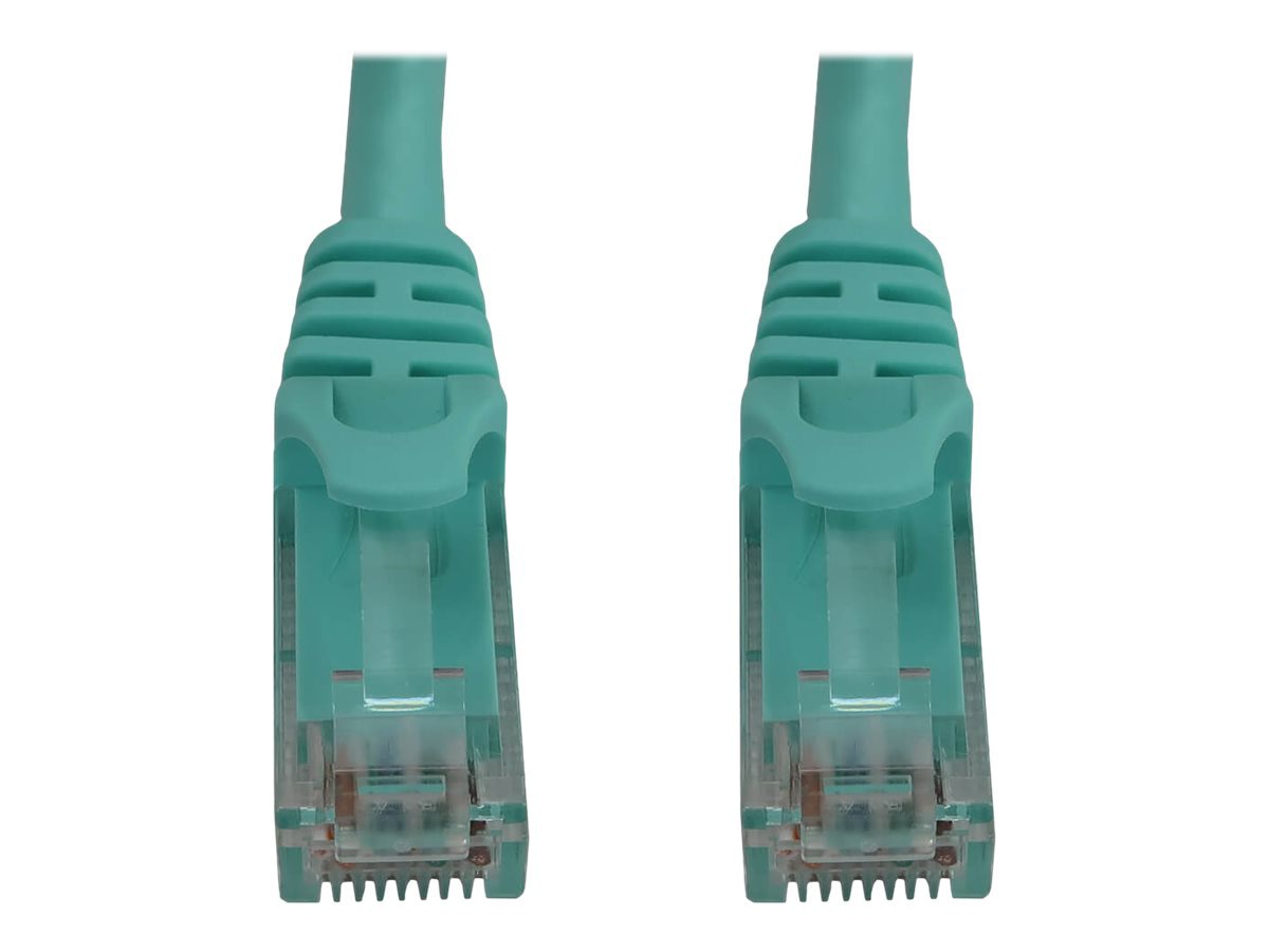 Eaton Tripp Lite Series Cat6a 10G Snagless Molded UTP Ethernet Cable (RJ45 M/M), PoE, Aqua, 6 ft. (1.8 m) - network