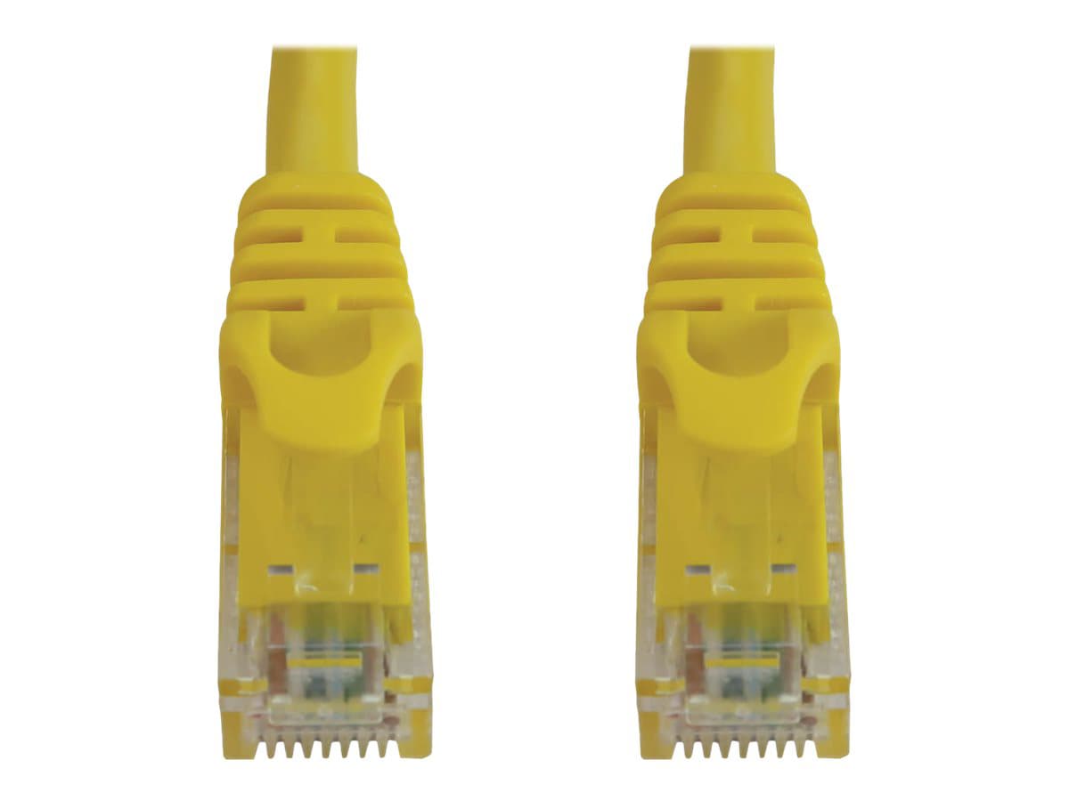 Eaton Tripp Lite Series Cat6a 10G Snagless Molded UTP Ethernet Cable (RJ45 M/M), PoE, Yellow, 3 ft. (0.9 m) - network