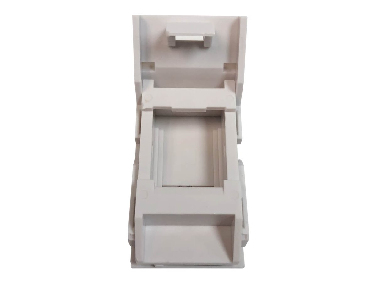 Eaton Tripp Lite Series 1-Port UK-Style Insert, Unloaded Shuttered Angled Module, 25 x 50 mm, Icon Tab, White - modular