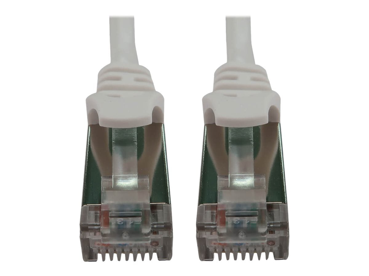 Eaton Tripp Lite Series Cat6a 10G Snagless Shielded Slim STP Ethernet Cable (RJ45 M/M), PoE, White, 10 ft. (3.1 m) -