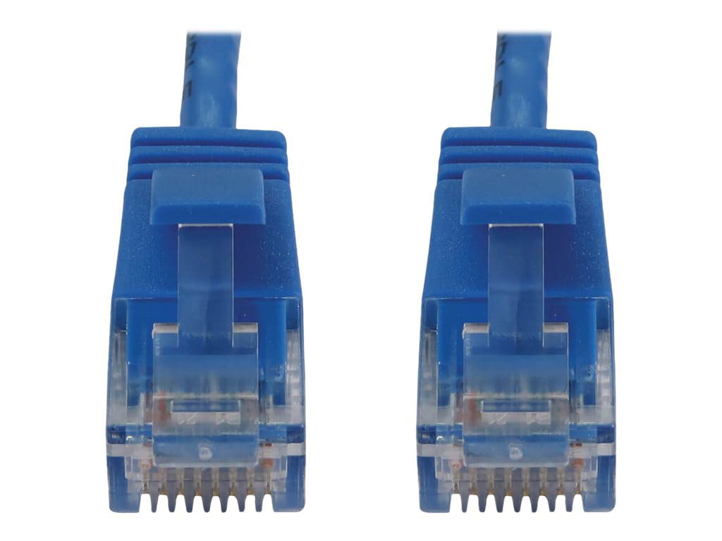 Eaton Tripp Lite Series Cat6a 10G Snagless Molded Slim UTP Ethernet Cable (RJ45 M/M), PoE, Blue, 7 ft. (2.1 m) - network