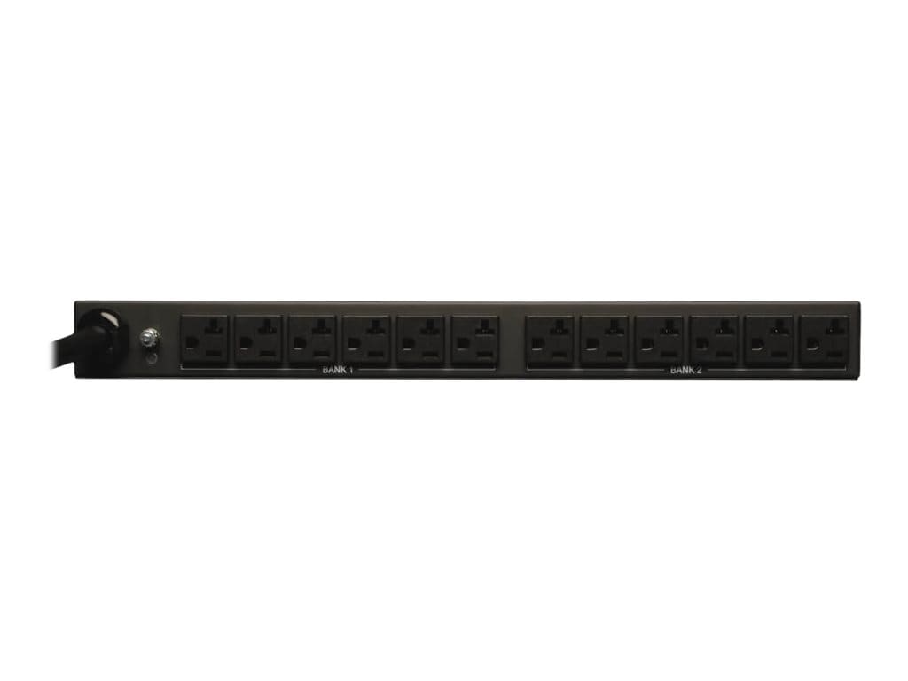 Tripp Lite 2.9kW Single-Phase Basic PDU with ISOBAR Surge Protection, 120V, 3840 Joules, 12 NEMA 5-15/20R Outlets,