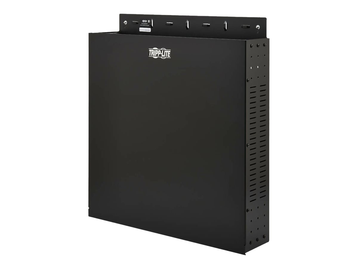 Tripp Lite SmartRack 2U Low-Profile Vertical-Mount Vented Wall-Mount Mini Rack Enclosure, Black - rack enclosure cabinet