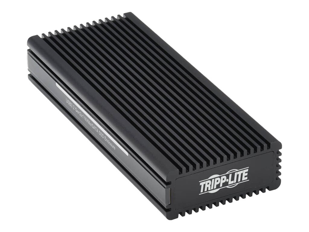 Tripp Lite USB-C to M.2 NVMe and SATA SSD (M-Key) Gaming Enclosure Adapter - USB 3,2 Gen 2 (10 Gbps), LEDs - storage