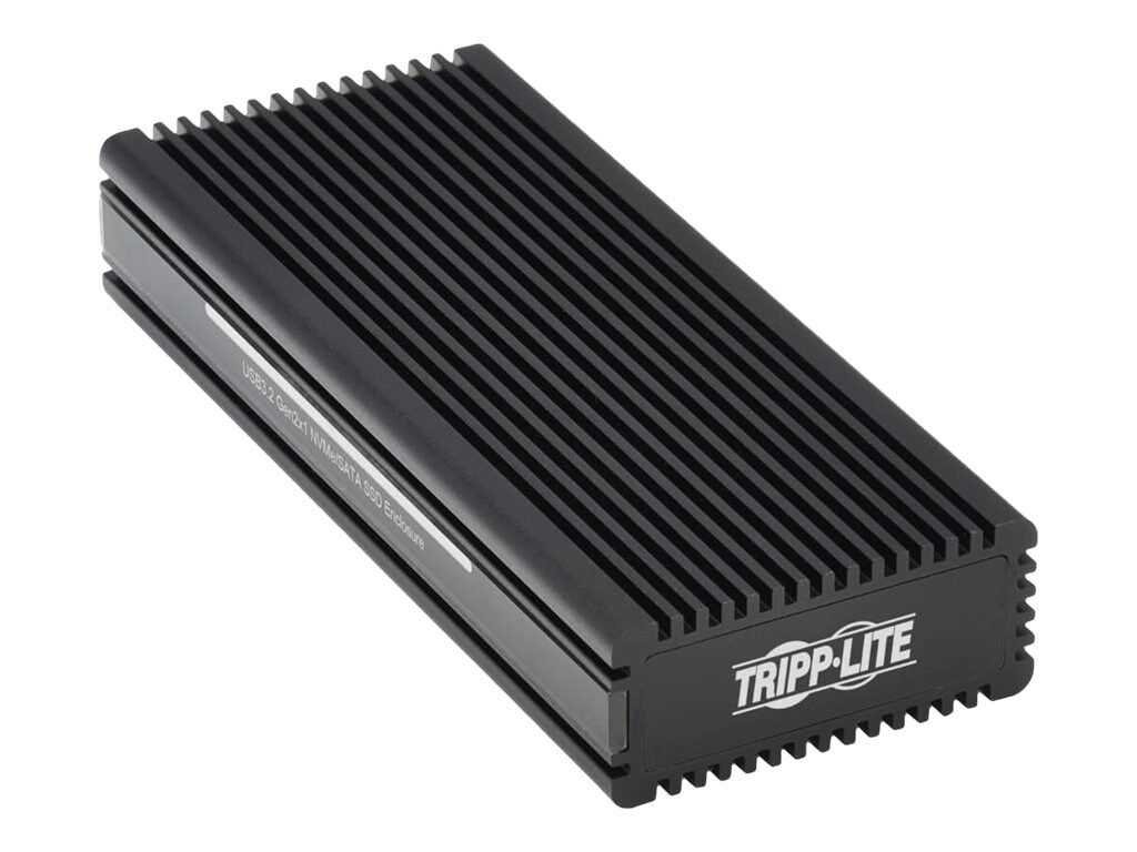 Tripp Lite USB-C to M.2 NVMe and SATA SSD (M-Key) Gaming Enclosure Adapter - USB 3.2 Gen 2 (10 Gbps), LEDs - storage