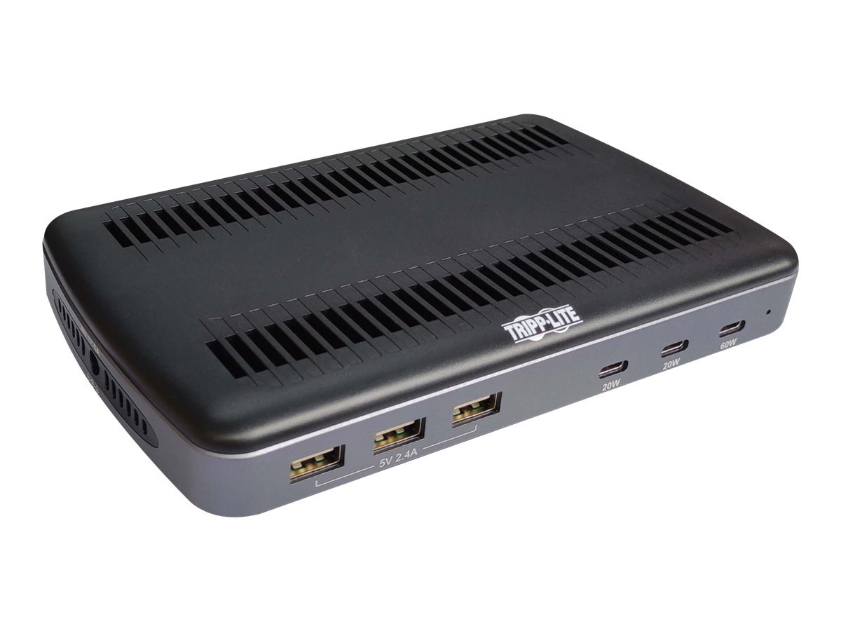 Eaton Tripp Lite Series 6-Port USB Charging Station - 60W USB-C, 2x 20W USB